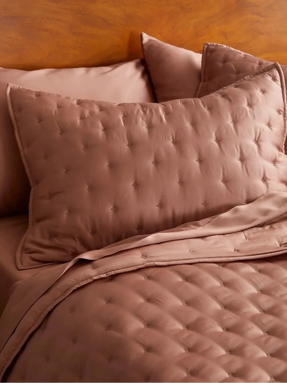 Quince Bamboo Dream Shams in Clay